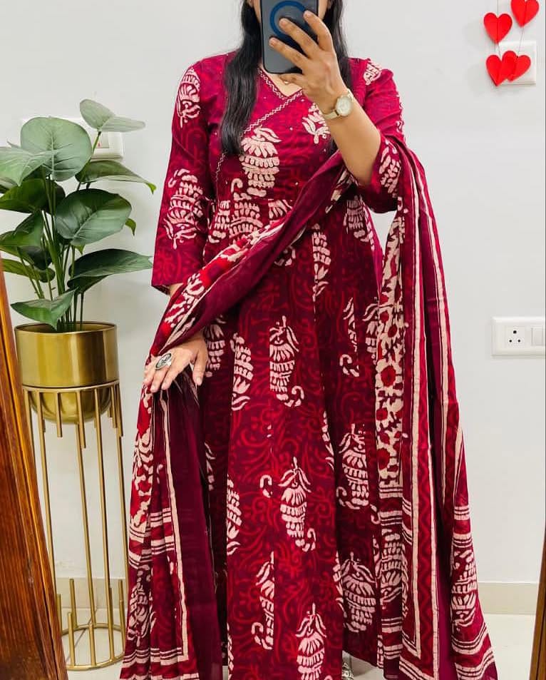 KALAMKARI BLOCK PRINT SUIT