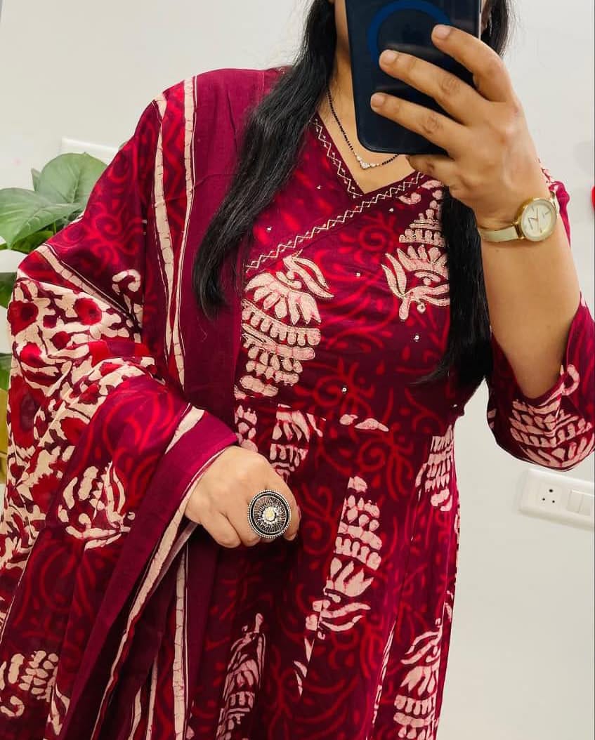 KALAMKARI BLOCK PRINT SUIT