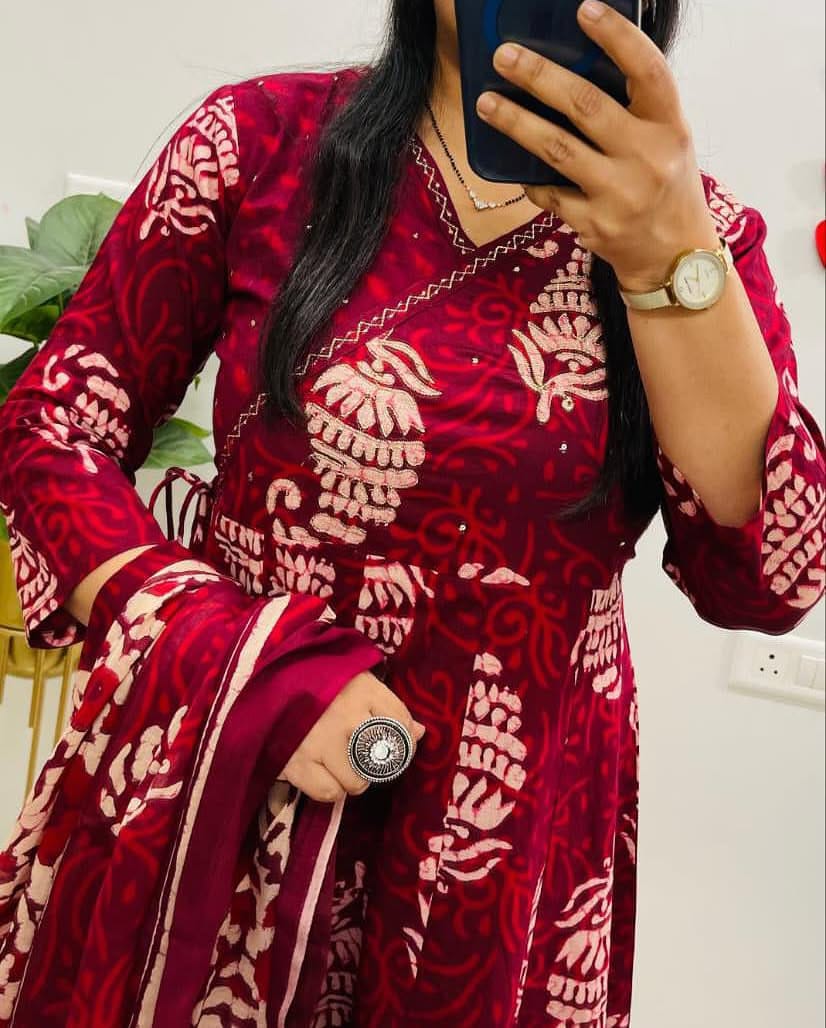 KALAMKARI BLOCK PRINT SUIT