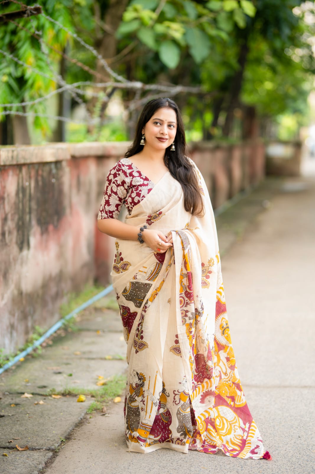 Linen kalamkari