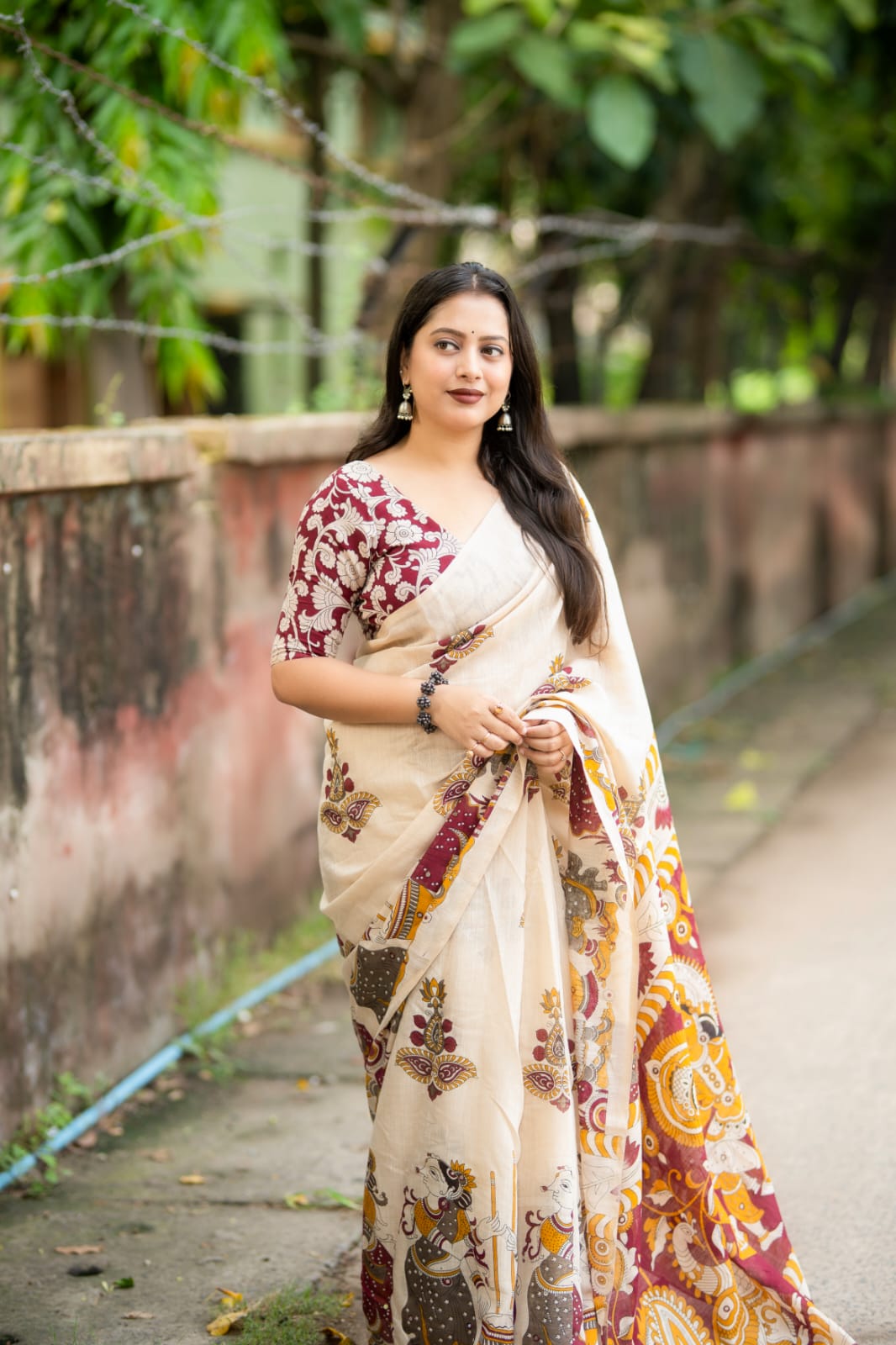 Linen kalamkari