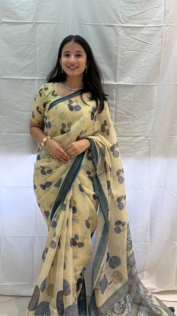 Linen Saree
