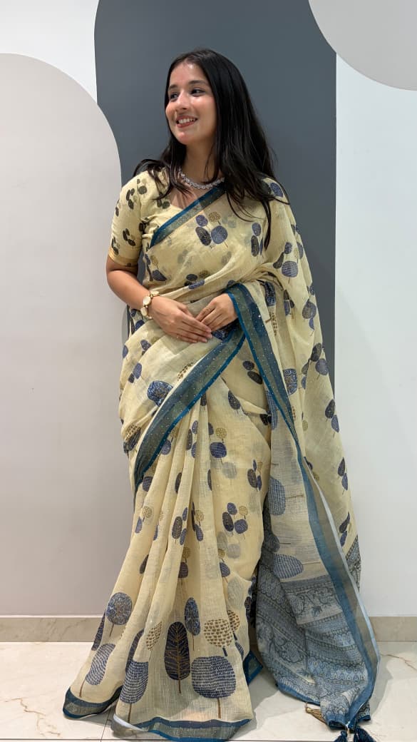 Linen Saree
