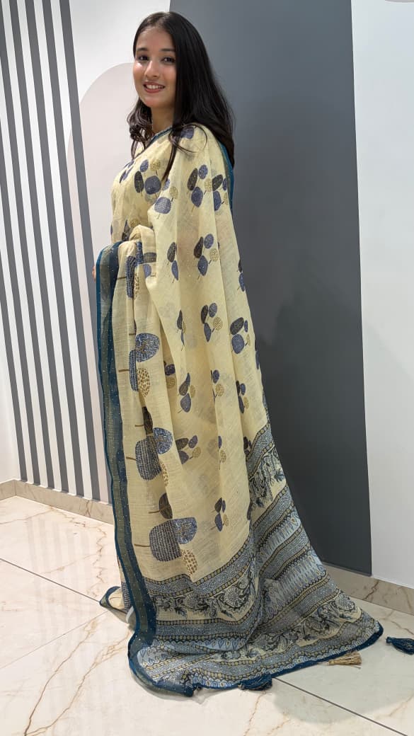 Linen Saree