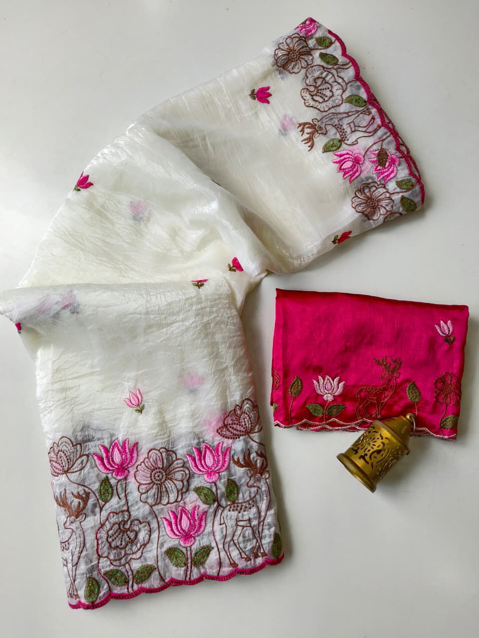 Pure crush fabric saree