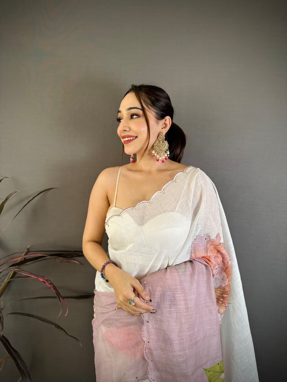 Pure Linen Saree