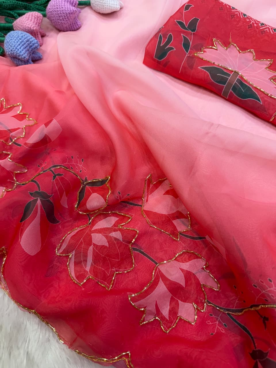 sequins saree