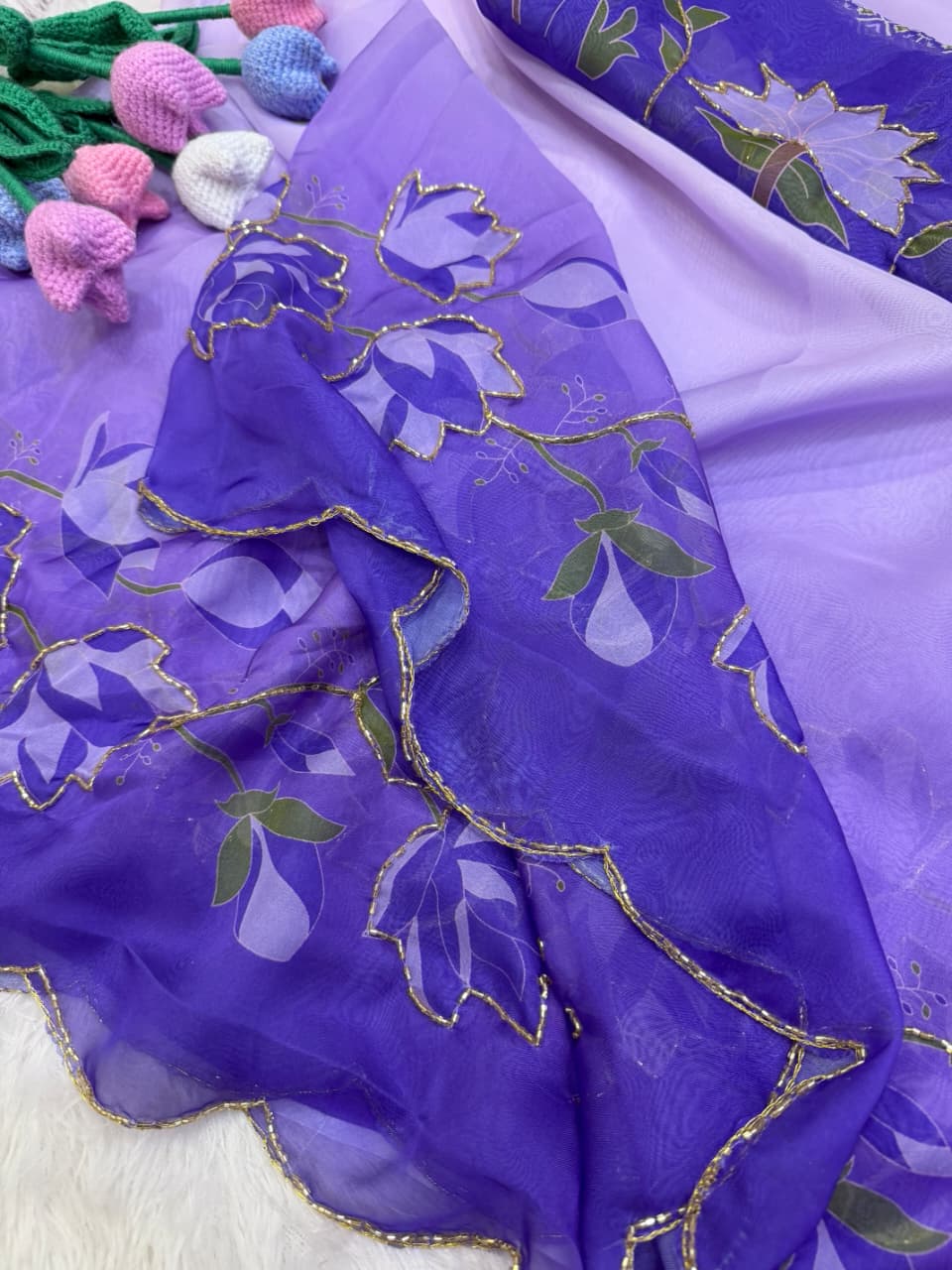 sequins saree